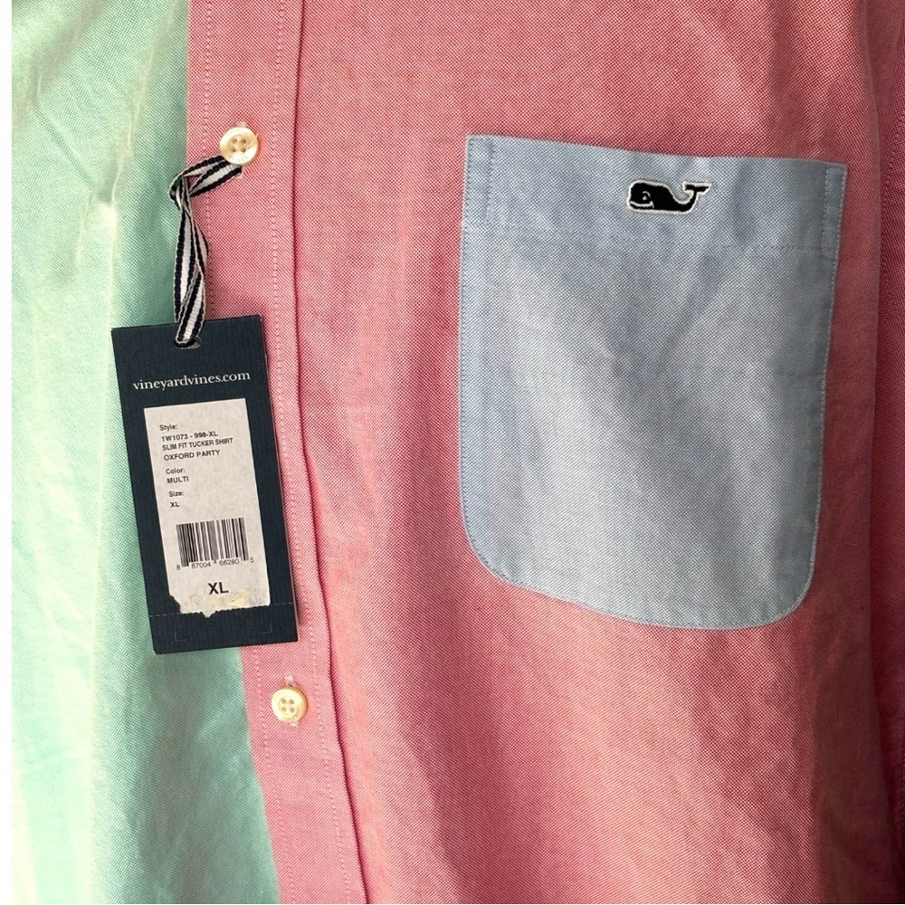 Vineyard Vines slim fit Tucker shirt Oxford Party multi colored | XL - Picture 8 of 16